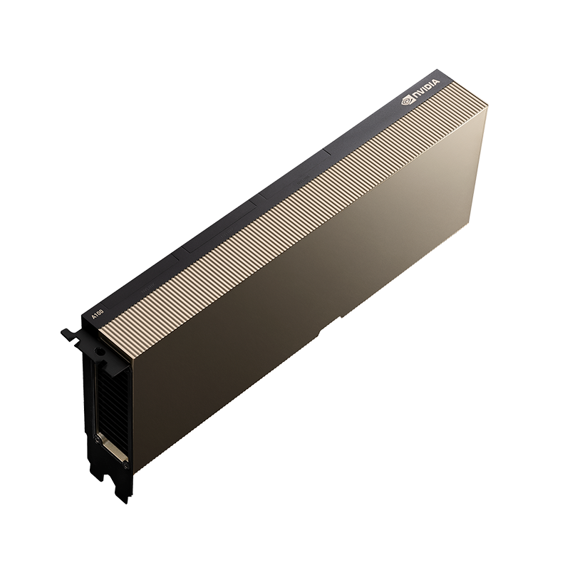 NVIDIA A100 PCIe 80GB — Reference hardware; rental provider cooling configuration may differ.