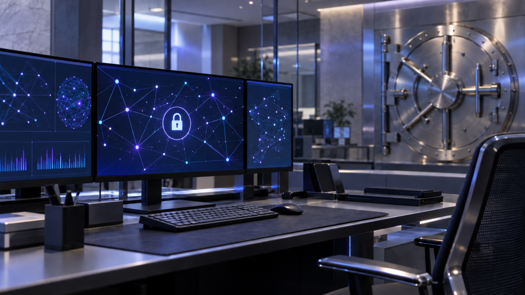 Bank security control room illustrating the South Korea bank hacks investigation